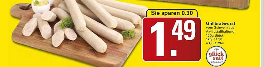 Grillbratwurst vom Schwein aus Ak-tivstallhaltung