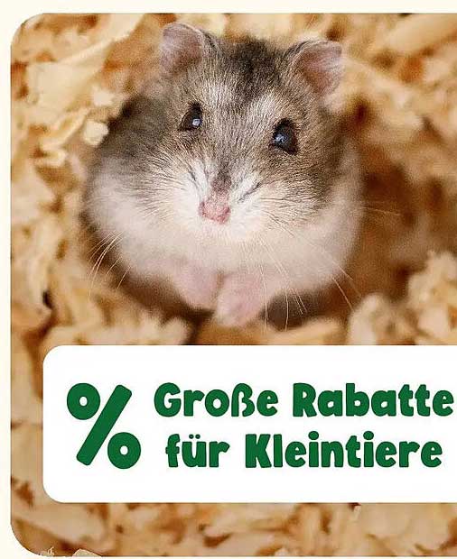 Große Rabatte für Kleintiere