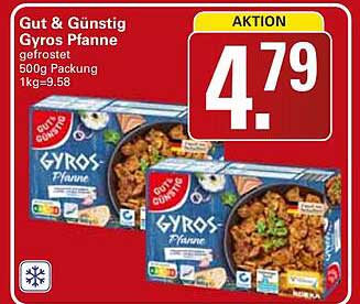 Gut & Günstig Gyros Pfanne gefrostet 500g Packung 1kg=9.58