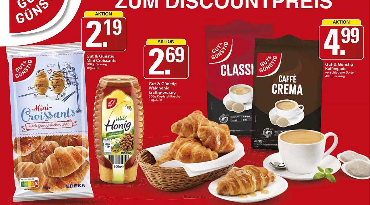 Gut & Günstig Mini Croissants