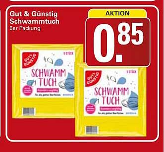 Gut & Günstig Schwammtuch 5er Packung