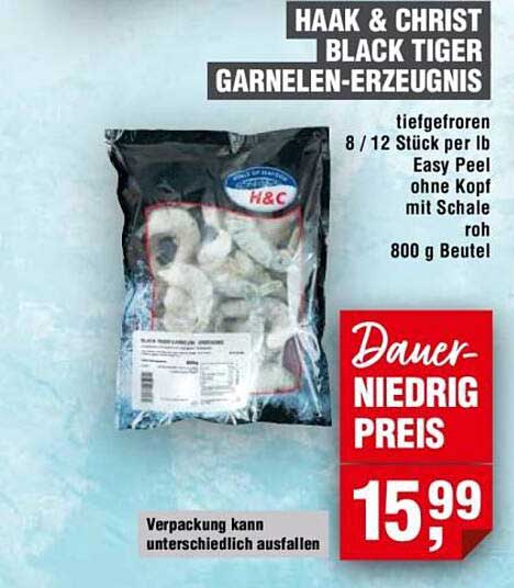 HAAK & CHRIST BLACK TIGER GARNELEN-ERZEUGNIS