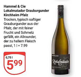 Hammel & Cie Lokalmator Grauburgunder Kirchheim Pfalz