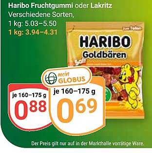 Haribo Fruchtgummi oder Lakritz Verschiedene Sorten, 1 kg: 5.03–5.50 1 kg: 3.94–4.31 je 160–175 g