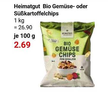 Heimatgut Bio Gemüse- oder Süßkartoffelchips