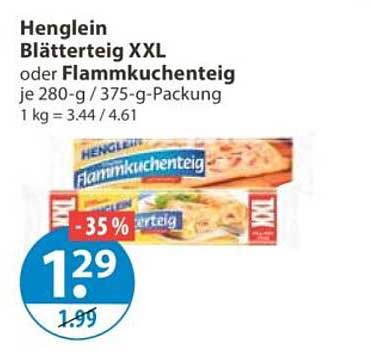 Henglein Blätterteig XXL oder Flammkuchenteig