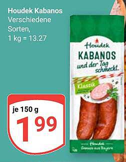 Houdek Kabanos Verschiedene Sorten, 1 kg = 13.27