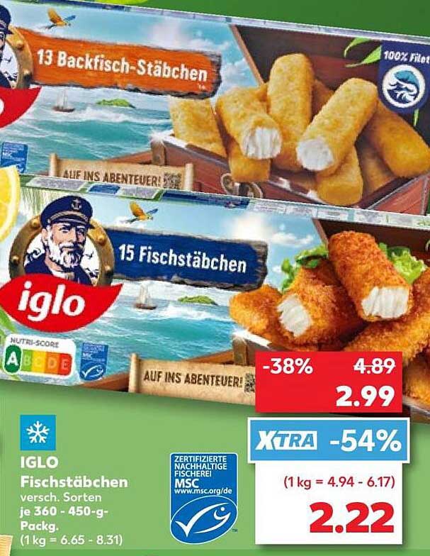 IGLO Fischstäbchen versch. Sorten je 360 - 450-g-Packg.