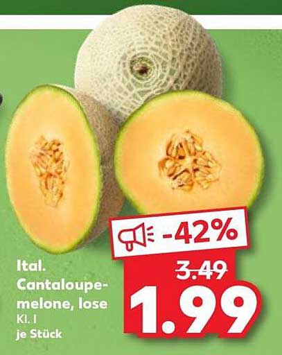 Ital. Cantaloupe-melone, lose Kl. I je Stück