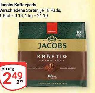 Jacobs Kaffeepads