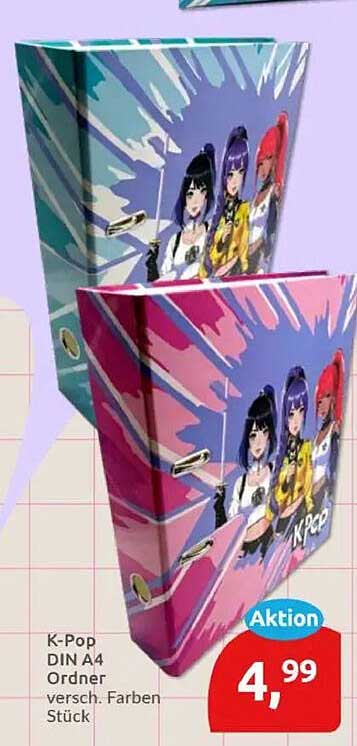 K-Pop DIN A4 Ordner versch. Farben Stück