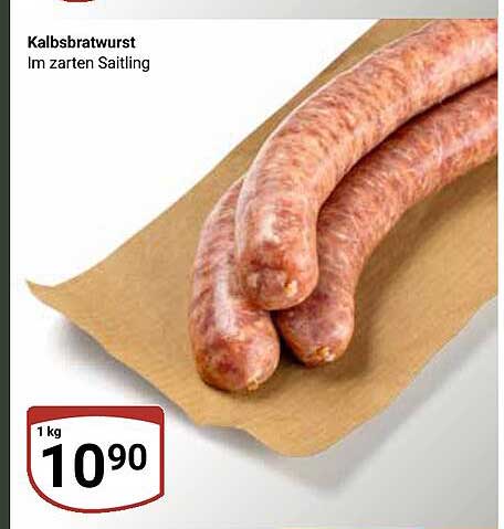 Kalbsbratwurst Im zarten Saitling