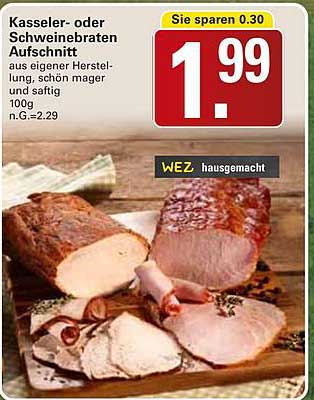 Kasseler- oder Schweinebraten Aufschnitt