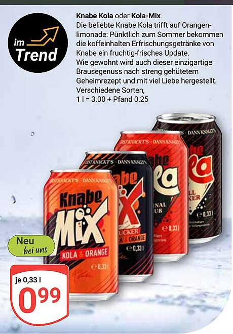 Knabe Kola oder Kola-Mix