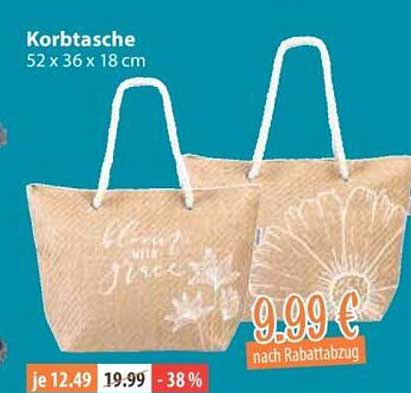 Korbtasche 52 x 36 x 18 cm