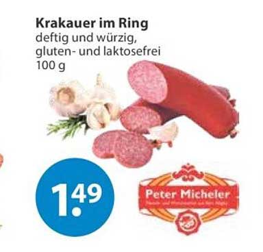 Krakauer im Ring deftg und würzig, gluten- und laktosefrei 100 g