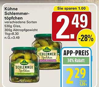 Kühne Schlemmer-töpfchen verschiedene Sorten