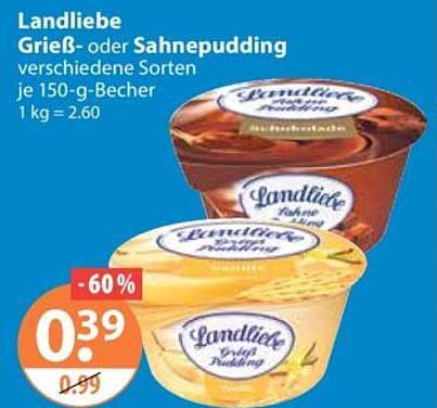 Landliebe Grieß- oder Sahnepudding