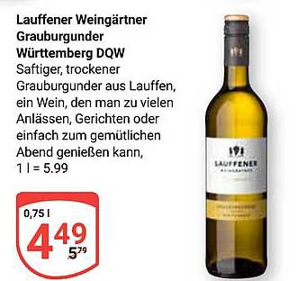 Lauffener Weingärtner Grauburgunder Württemberg DQW