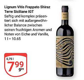 Lignum Vitis Frappato Shiraz Terre Siciliane IGT