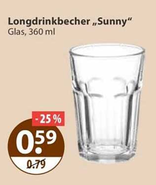 Longdrinkbecher „Sunny“ Glas, 360 ml