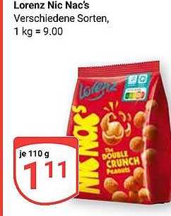 Lorenz Nic Nac's Verschiedene Sorten, 1 kg = 9.00