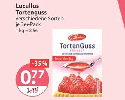 Lucullus Tortenguss verschiedene Sorten je 3er-Pack 1 kg = 8.56