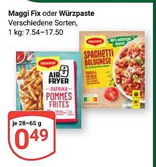 Maggi Fix oder Würzpaste