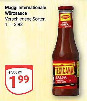 Maggi Internationale Würzsauce Verschiedene Sorten, 1 l = 3.98