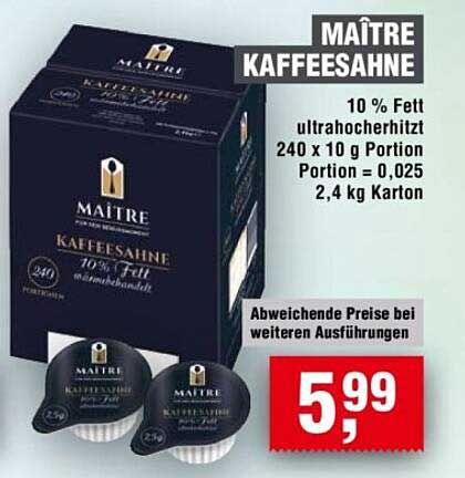 MAÎTRE KAFFEESAHNE