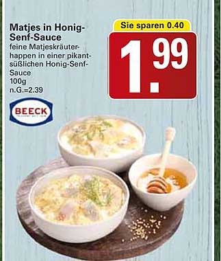 Matjes in Honig-Senf-Sauce