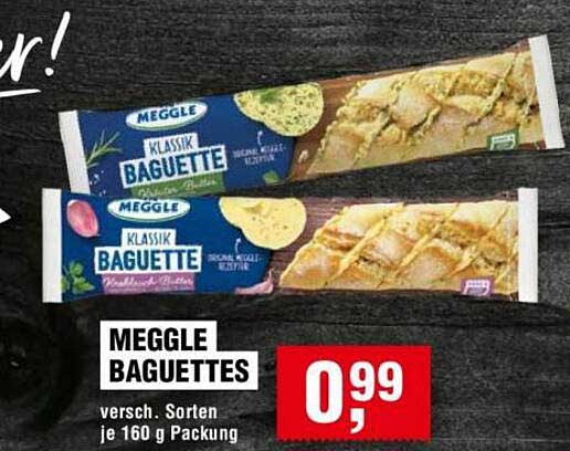 MEGGLE BAGUETTES versch. Sorten je 160 g Packung