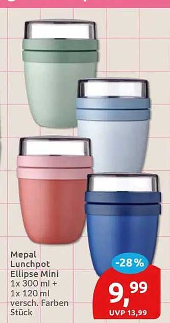 Mepal Lunchpot Ellipse Mini 1x 300 ml + 1x 120 ml, versch. Farben, Stück
