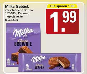 Milka Gebäck verschiedene Sorten 132-185g Packung