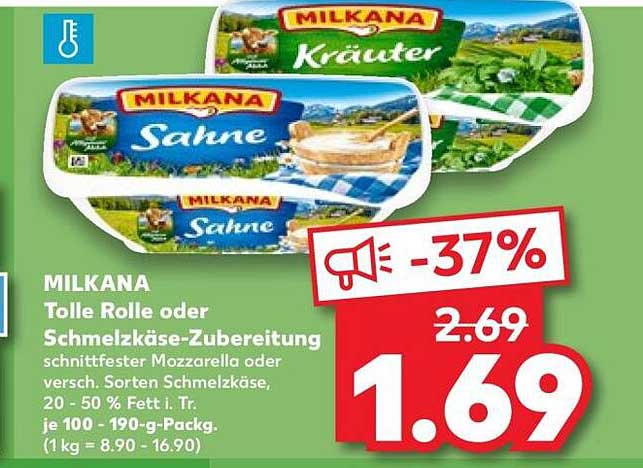 MILKANA Tolle Rolle oder Schmelzkäse-Zubereitung