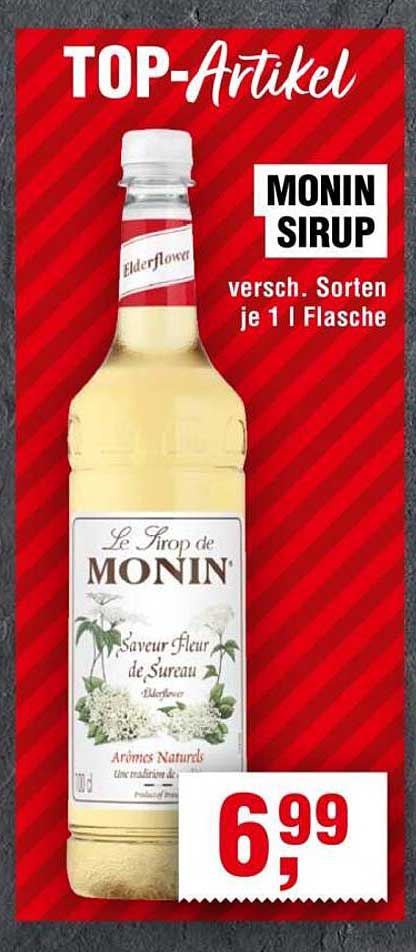 MONIN SIRUP versch. Sorten je 1 l Flasche
