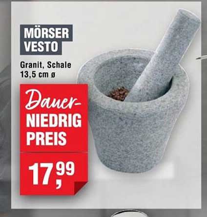 MÖRSER VESTO Granit, Schale 13,5 cm Ø