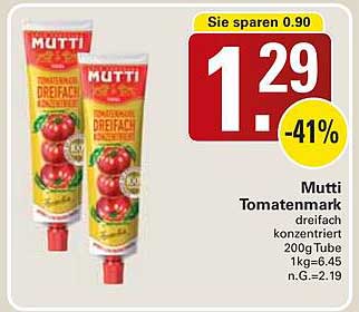 Mutti Tomatenmark dreifach konzentriert 200g Tube
