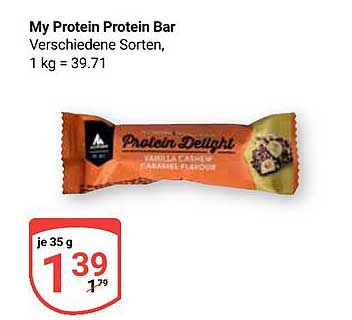 My Protein Protein Bar Verschiedene Sorten, 1 kg = 39.71