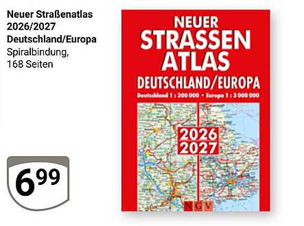 Neuer Straßenatlas 2026/2027 Deutschland/Europa
