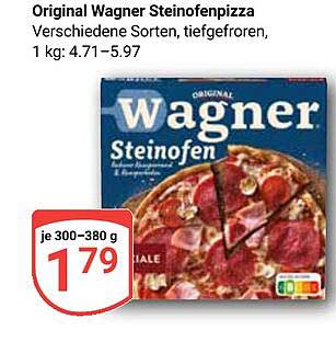 Original Wagner Steinofenpizza Verschiedene Sorten, tiefgefroren, 1 kg: 4.71–5.97