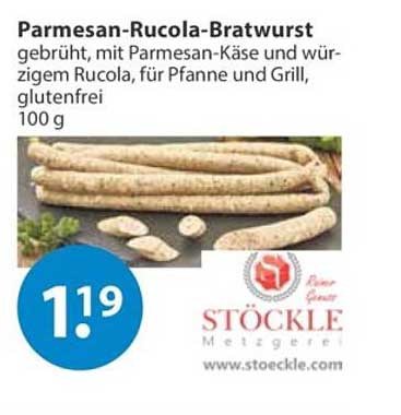 Parmesan-Rucola-Bratwurst