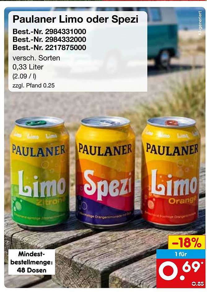 Paulaner Limo oder Spezi