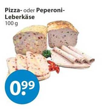 Pizza- oder Peperoni-Leberkäse 100 g
