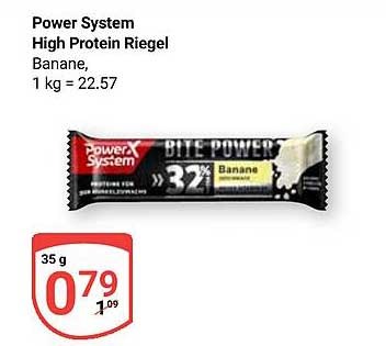 Power System High Protein Riegel Banane, 35 g