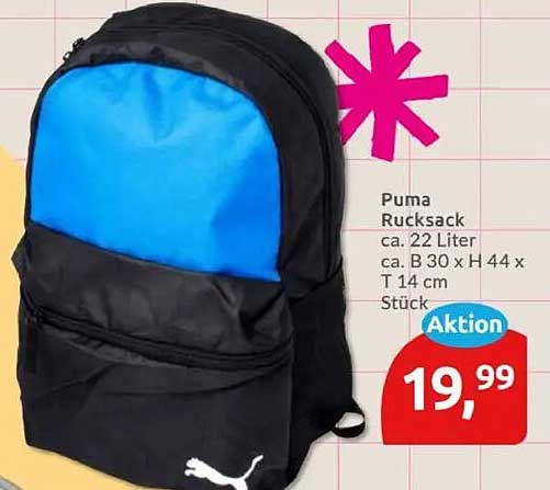 Puma Rucksack ca. 22 Liter ca. B 30 x H 44 x T 14 cm Stück Aktion