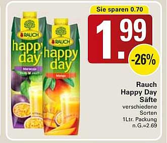 Rauch Happy Day Säfte verschiedene Sorten 1Ltr. Packung