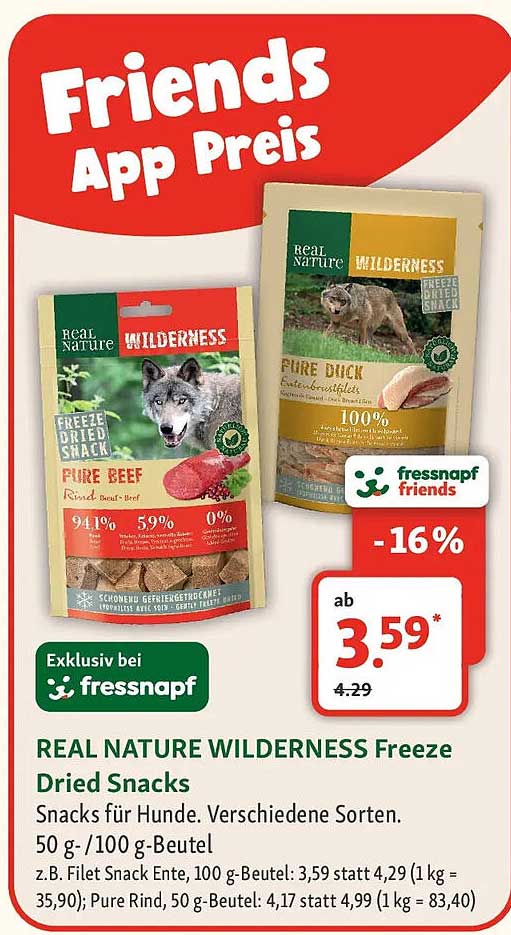REAL NATURE WILDERNESS Freeze Dried Snacks
