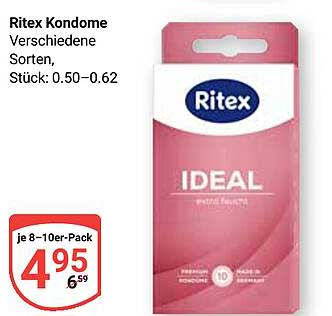 Ritex Kondome Verschiedene Sorten. Stück: 0.50–0.62