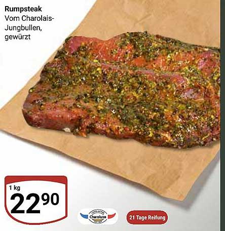 Rumpsteak Vom Charolais-Jungbullen, gewürzt